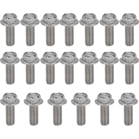 20 pièces M10x1,5 boulons à vis A2-70 boulon à tête hexagonale à bride en acier inoxydable avec joint DIN6921M10x25 (1/5)