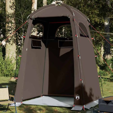 Vidaxl – Tente de douche imperméable 210x210cm – Polyester avec revêtement PU – Montage facile avec poteaux en fibre de verre – Accès par porte zippée