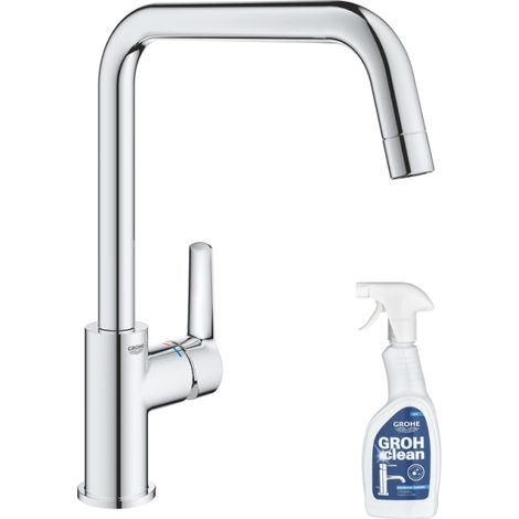Grifo de cocina de caño alto GROHE Start – Cromo con limpiador (1/4)
