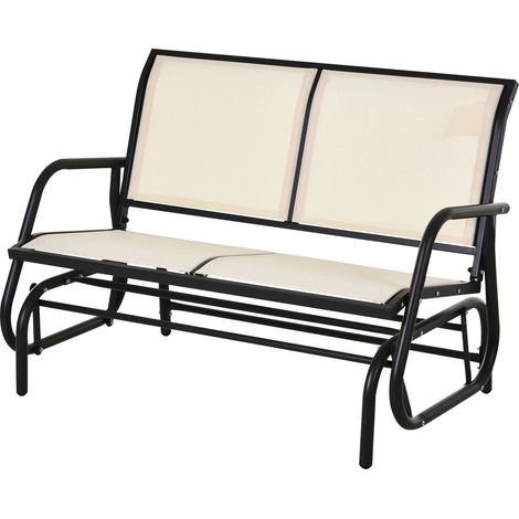 Panca altalena easycomfort garden swing bench tessuto traspirante metallo