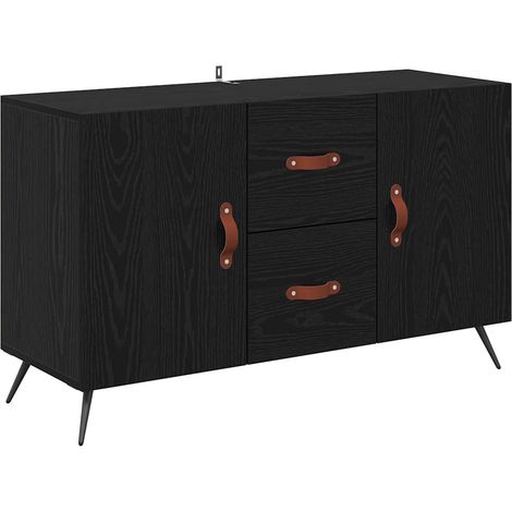 Vitrina Roble Negro 100 x 36 x 60 cm Madera contrachapada vidaXL