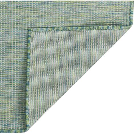 Maison Exclusive - Outdoor-Teppich Flachgewebe 80x250 cm Türkis (1/5)