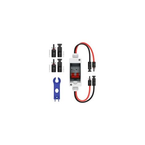 Interrupteur de Déconnexion Panneau Solaire, Disjoncteur 63A DC 1000V, PV avec Boîtier Étanche IP65