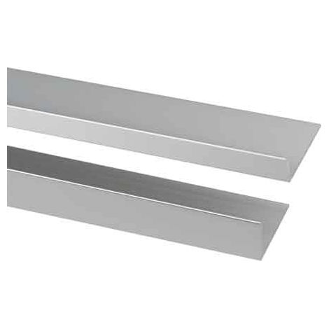 PROFILO PER RIVESTIMENTI ANGOLARE TIPO 'L' 20x10x1 mm - satinato - barra 2 mt 950 - 10 metrilineari- ARCANSAS
