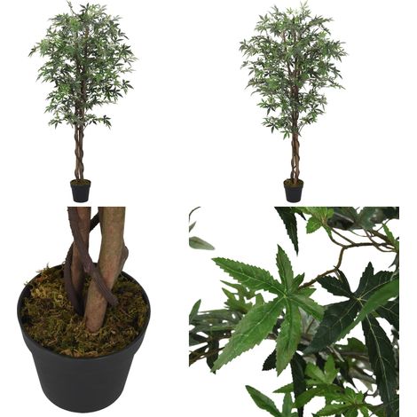 Ahornbaum Künstlich 224 Blätter 80 cm Grün - Künstlicher Ahornbaum - Kunstpflanze - Pflanzen Dekor - Zimmerpflanzen - Innendekoration - Home & Living (1/5)