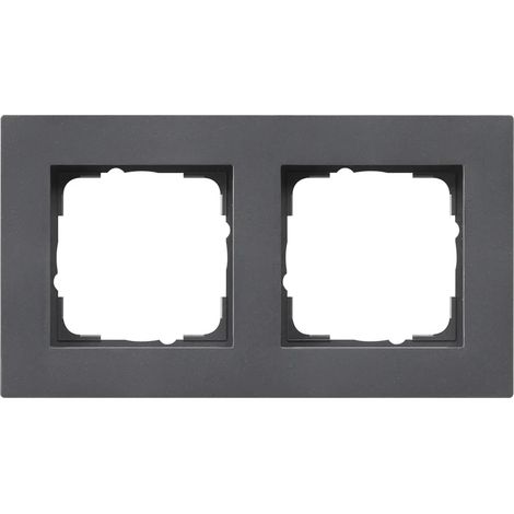 Gira Marco embellecedor 2f plano Gira E2 Antracita [0212235], 0212 235