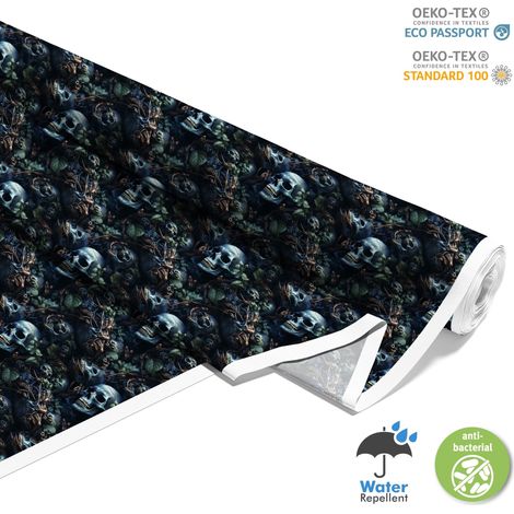 TISSUS DÉCORATIFS D'EXTÉRIEUR OXFORD - Motif Crâne I DX4605 (1/5)