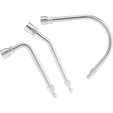 3pcs Rallonge pour nettoyeur haute pression Fixation pour nettoyeur de gouttière 30°, 90 °, tige incurvée 120 °, raccord rapide 6,35 mm, 4000 psi (1/5)