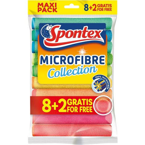 Spontex Panni in microfibra multicolore confezione da 10 (1/5)