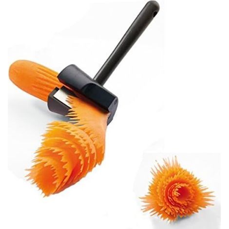 Spiralschneider, Spiralblumenroller, Karotten-Spiralschneider, Gemüsespiralschneider, Handschneider für Obst und Gemüse, Spiraltrichter - Crezuo