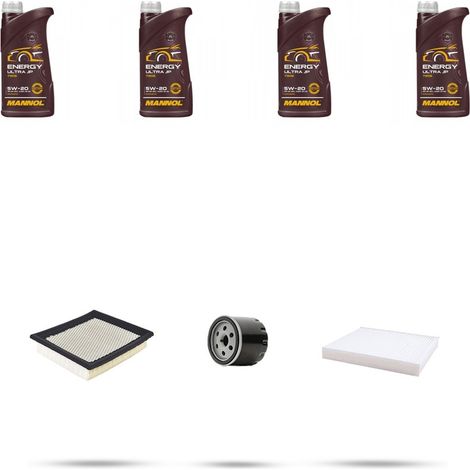 Kit tagliando 3 FILTRI e 4L OLIO compatibile con Ssangyong Tivoli 1.6 CNG 94kw dal 2018 (1/4)