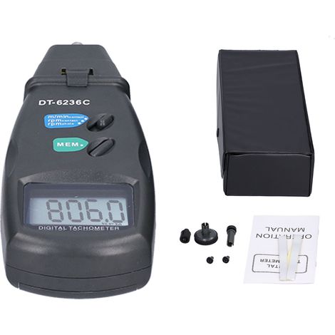 Tachymètre numérique à contact, tachymètre portable pour moteur avec écran LCD pour la mesure (1/5)