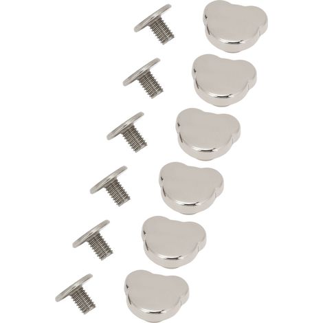 Lot de 20 rivets à tête d'ours et vis croisées pour ceintures, sacs à main, vêtements et loisirs créatifs en cuir, 10 mm, argent (1/5)