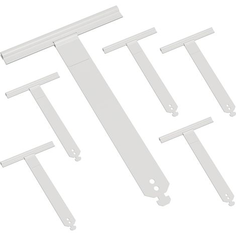 Lot de 6 Attache Tablier Souple Volet Roulant en Acier Laqué pour Lame 8mm,L168 Attache Tablier Quart de Tour Compatible avec Tube Octo,Deprat,ZF,Hexa,Ressort de Suspension à Clipper/Visser (1/5)