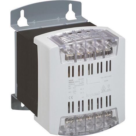 Transformateur de commande et sécurité à connexion à vis primaire 230V à 400V et secondaire 24V à 48V 1000VA (044238)