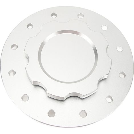 Bouchon de réservoir de carburant SLFCC 01 à 12 boulons, robuste, étanche et flexible, kit de joint universel pour voiture, couleur argent. (1/5)
