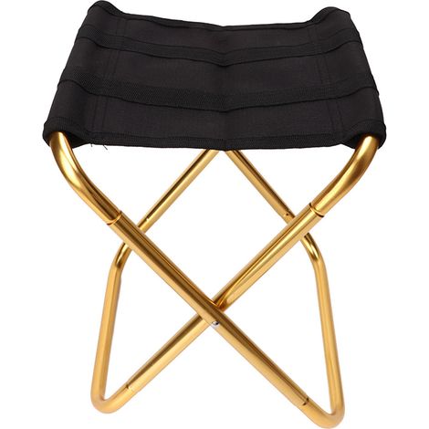 Chaise Pliante Aluminium Noir Légère Compacte Idéale pour Camping Pêche BBQ et Randonnée en Plein Air (1/4)