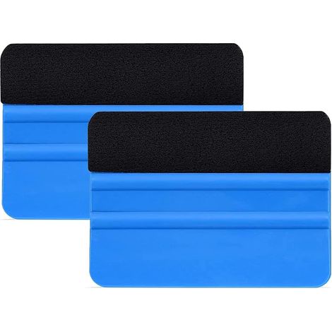 Set mit 2 Rakeln, strapazierfähiger Kunststoff, Faserkante, 10 x 7,3 cm, für Vinyl und Kohlefaser (1/2)
