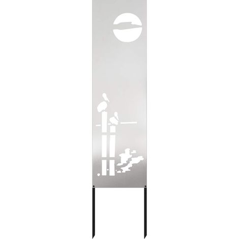 Garten Sichtschutz-Leinwand Silber 32 x 140 cm Edelstahl vidaXL