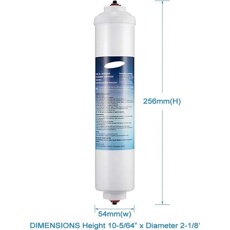 Compatible avec la cartouche filtrante de réfrigérateur DA29-10105J, filtre à eau universel pour réfrigérateur LG, cartouche filtrante avec tige de charbon actif. Convient pour l'eau potable.