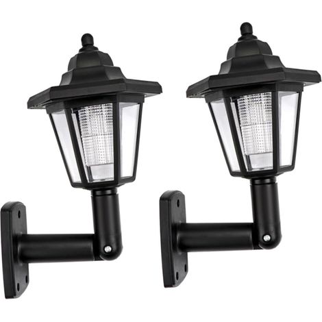 2pièces Lampe Murale Solaire Hexagonale Applique Extérieure Décorative (1/5)