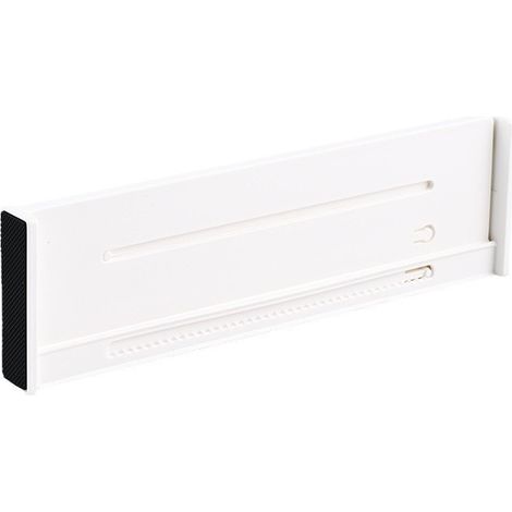 Separadores de cajones ajustables, blancos, juego de 2 (27-45 cm de largo  8 cm de alto) (1/5)