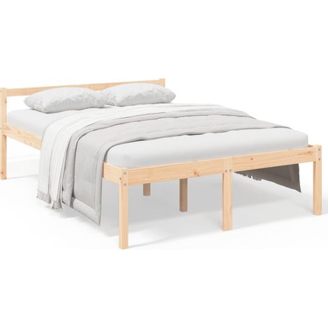 Maison Exclusive - Seniorenbett 120x200 cm Massivholz Kiefer