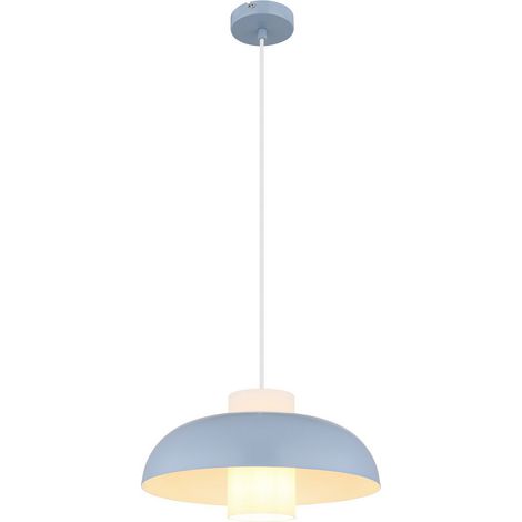 [GEBRAUCHT] B-Ware Lowe Pendellampe Hängeleuchte Lampe Blau Matt ø 38 Cm Metall