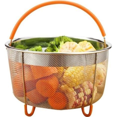 panier vapeur,Acier Inoxydable Panier à Vapeur,Panier Vapeur 6L,avec Poignée,pour Cuisson Vapeur Multifonction Accessoires Cookeo (1/4)