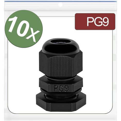 Quadrios 24CA379 Presse-étoupe PG9 Polyamide noir 10 pc(s)