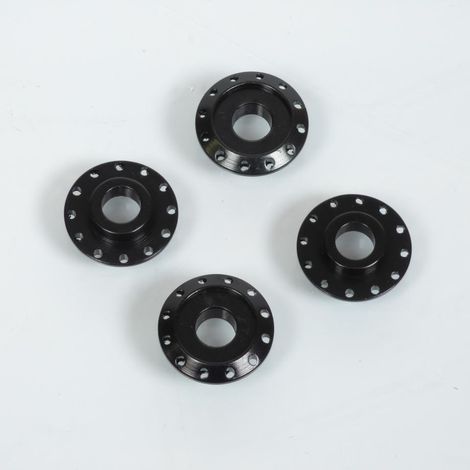 Rondelle spacer aluminium DRC T12 anodisé noir pour moto cross (1/2)