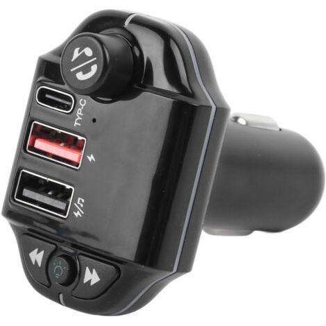 Chargeur de voiture Bluetooth, émetteur FM, adaptateur radio sans fil, kit embarqué avec deux ports USB 3,1 A (1/5)