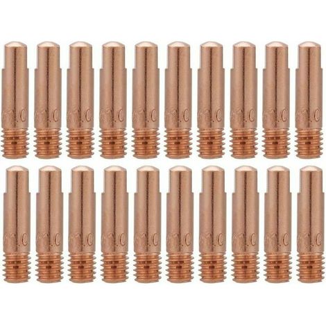 Kit de soudage MIG MAG　20Pcs Soudure Pointe de Tube Contact en Cuivre pour Consommables de Torche de Soudage 15AK MIG MAG (0.8)