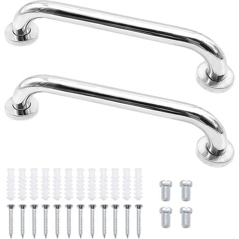 Bardusch-Barre de maintien antidérapante en acier inoxydable 304 30 cm Charge maximale 150 kg Installation murale pour salle de bain (1/5)