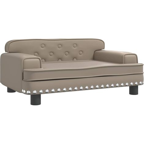 Cama para perros de cuero sintético color capuchino 70x45x30 cm vidaXL (1/5)