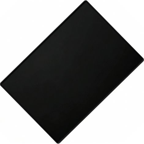 Tapis en silicone imperméable pour animaux de compagnie avec bords surélevés - Tapis antidérapant pour gamelles d'eau et de nourriture - Noir