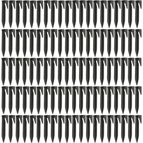Lot de 100 clous de sol en plastique PVC pour pelouse, 8,5 cm de long (1/5)