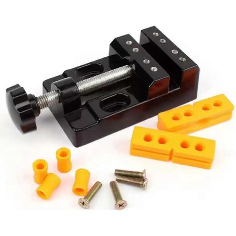 Étau de table plat pour perceuse, mini-étau d'établi réglable (1/5)