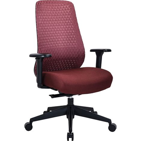 Bürostuhl / Drehstuhl Verviq Rücken 3D Netzstoff / Sitz Stoff bordeaux hjh OFFICE (1/5)