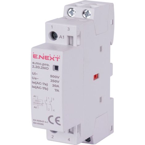 E.next p005217 Modulares Schütz PRO 2P 20A 2NO 230V AC