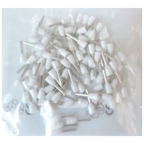 Embout de câblage isolé blanc pour fil souple 0.75mm² (sachet de 100) dénudage 10mm H0,75/14S W SV WEIDMULLER 9025700000