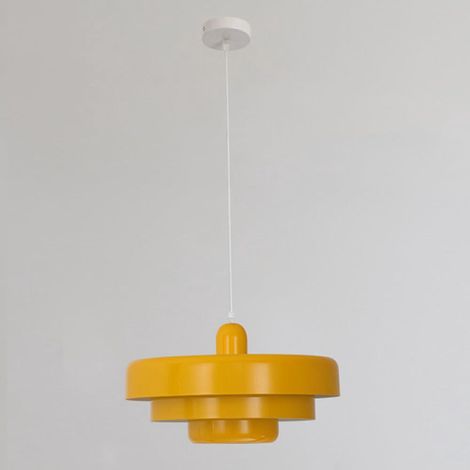 Suspension nordique en métal, luminaires modernes pour l'ambiance du siècle, design 3 canapés, plafonnier lustre en métal vintage de 13,7 pouces pour salon, couloir, luminaires (orange)( (1/5)