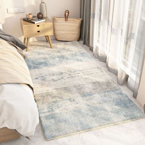 Shaggy à Poils Ras Carpette Non Excrétion Fluffy Tapis Moderne TapisDurable Antidérapant Tapis de Porte pour Salon Chambre Chambre D'enfant Entrée Déco-E50160cm (1/3)