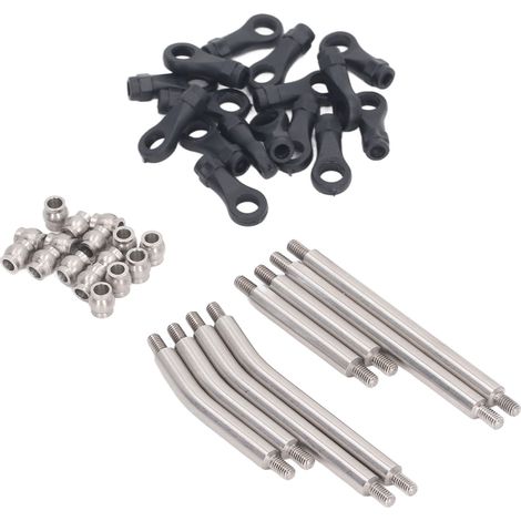 Jeu de 8 tiges de liaison en acier inoxydable pour voiture RC Traxxas TRX4M, kit de remplacement robuste. (1/5)