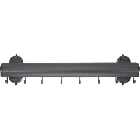 Retractable Clothes Drying Rack, Space-Saving Wall Mounted with Powerful Suction Cup, Ideal for Towels, Socks, Underwear, Hats in the Bathroom (Gray) (1/5)