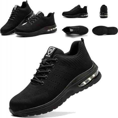 Chaussures de sécurité pour hommes et femmes, chaussures de sport de sécurité légères, confortables, antidérapantes, anti-écrasement et anti-perforation, 43 (1/5)