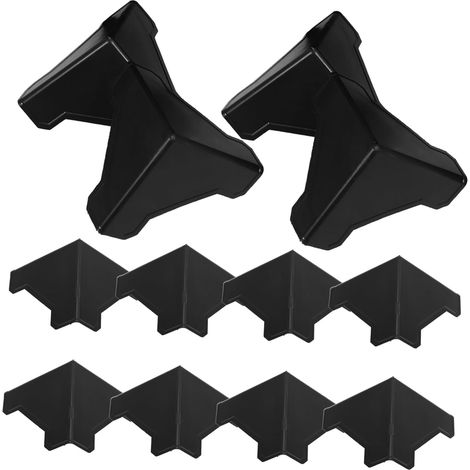 100 protège-coins de transport plastique noir pour meubles (1/5)