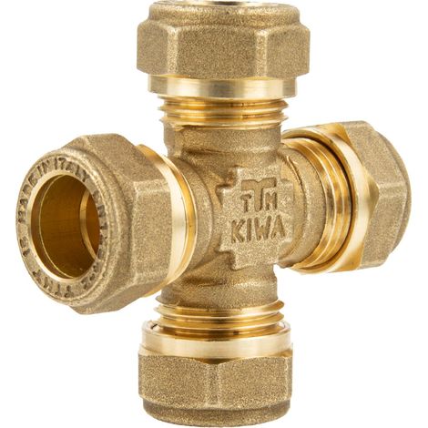 MS-Klemmringverbinder, Kreuzstück Verschraubung allseitig 22 mm