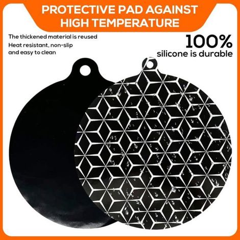 Tapis de protection pour plaque à induction, 8 pièces en silicone 25 x 35 cm, antidérapant, protège la surface de cuisson (1/5)