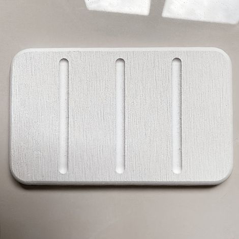 Set da 3 pezzi: tappetino in terra diatomacea per sapone, tappetino assorbente per il piano del bagno, tappetino per lo scarico del sapone per spazzolini da denti, porta sapone assorbente (1/5)